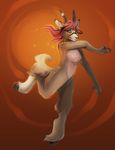  antelope canine dog female hooves horn horns husky hybrid mammal nude skulldog solo 