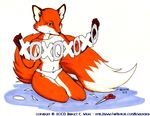  bridget_e_wilde canine cutout female fox how paper_doll solo topless underwear xoxo 