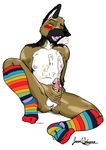  balls blush circumcised cum cum_on_chest eyes_closed gay hindpaw male moan open_mouth orgasm penis rainbow socks 