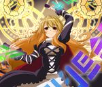  be_(o-hoho) blonde_hair dress hijiri_byakuren long_hair scroll solo sorcerer's_sutra_scroll touhou yellow_eyes 