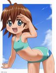  ape_escape awa bikini blue_eyes brown_eyes child flat_chest haruka_(ape_escape) haruka_(saru_getchu) loli saru_getchu short_hair swimsuit 