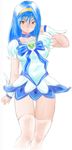  aq_interactive arcana_heart atlus blush cosplay cure_marine cure_marine_(cosplay) examu long_image maron_torisu precure pretty_cure tall_image tsuzura_saki 