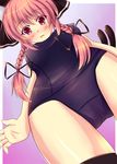  animal_ears bad_id bad_pixiv_id bow braid cat_ears cat_tail hair_bow kaenbyou_rin kaima looking_down one-piece_swimsuit red_eyes red_hair school_swimsuit short_hair solo swimsuit tail thigh_gap touhou twin_braids wide_hips 