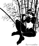  bamboo eats_shoots_and_leaves female gammatelier hi_contrast nude panda solo 