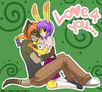  clothed cuddle female lagomorph love_4_you male meerkat milo piper rabbit shizuki soda 