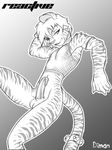  bottomless eldiman feline fishnet male tail_bell tiger 