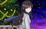  amagami blue_eyes christmas miyazaki_rei morishima_haruka snow 