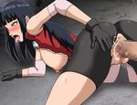  ahegao ass_spread blush breasts censored circle_anco cosplay cum cum_inside doggystyle fucked_silly haruno_sakura heavy_breathing hyuuga_hinata naruto nipples sex torn_clothes torn_pants vaginal 