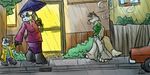  breasts canine charly emmm female panda passers_by raining sad_wolf_in_rain smoking solo street umbrella walking wolf 