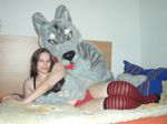  bed female furry_lifestyle fursuit human male photo real stockings straight 