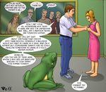  carnivore_cafe comic educational female feral first_page frog human male pd_(artist) undressing vore what what_has_science_done 