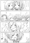  5girls angry cheek_poking comic extra greyscale hair_ornament hairband hairclip hirasawa_yui iida_keiko k-on! kenhou kinoshita_shizuka monochrome multiple_girls poking shima_chizuru short_hair translated wakaouji_ichigo 