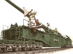  animal_ears artillery blonde_hair brown_hair cannon cat_ears cat_tail chen chikin duplicate fox_ears fox_tail ground_vehicle hat krupp_k5_leopold long_hair multiple_girls multiple_tails railway_gun short_hair tail touhou train umbrella world_war_ii yakumo_ran yakumo_yukari 