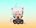  animal_ears catgirl chibi suzunonaruki tagme tail vocaloid yowane_haku 