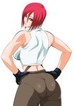  ass huge_ass lime_(purple_haze) muscle pose red_hair short_hair snk vanessa 