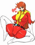  blush cameltoe character_request erect_nipples formal grendizer heart hearts maria_grace_fleed mazinger_(series) smile suit 