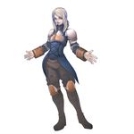  agrias_oaks blonde_hair boots female final_fantasy final_fantasy_tactics full_body long_hair mati_(pixiv27420) orange_eyes pants simple_background solo white_background 