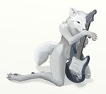  canine female guitar handpaw kneeling music nude paws pira solo white wolf 