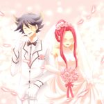  akiza_izinski couple fudou_yuusei happy izayoi_aki married yu-gi-oh! yugioh_5d&#039;s yuu-gi-ou_5d's 