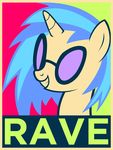  equestria-election equine eyewear female friendship_is_magic glasses hair horn horns horse mammal my_little_pony pony rave solo sunglasses text two_tone_hair unicorn vinyl_scratch_(mlp) 