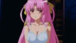  animated animated_gif ass blush bra breasts gif kyuuketsuki large_breasts lingerie long_hair nipples panties pink_hair underwear undressing 