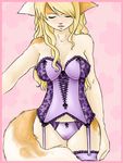  cat feline female lilyness lingerie purple solo 
