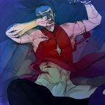  blood bulge capcom haine13 male male_focus street_fighter tears yang_lee 