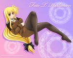  blonde_hair blush bow fate_testarossa hair_bow kamogawa_tanuki long_hair low-tied_long_hair lyrical_nanoha magic_circle mahou_shoujo_lyrical_nanoha_strikers military military_uniform octagram pantyhose red_eyes solo star_of_lakshmi tsab_ground_military_uniform uniform very_long_hair wallpaper 