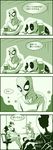  4koma :t comic completezero deadpool highres marvel monochrome multiple_boys spider-man spider-man_(series) translated venom_(marvel) 