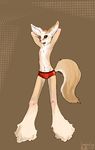  background_pattern canine comatoselove fennec fox male solo standing underwear unknown_artist unknown_character 