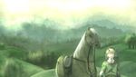  bad_id bad_pixiv_id blonde_hair epona hat horse link male_focus nature solo sword tetsu_(teppei) the_legend_of_zelda the_legend_of_zelda:_twilight_princess weapon 