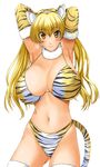 animal_ears bikini blush breasts cleavage highres huge_breasts kamia_(not_found) matsuoka_kiyone not_found_(artist) smile swimsuit tail 