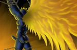  angel bdsm bgn bondage butt chain erection male muscles nude penis redeemer solo spawn_(series) spikes standing wings 