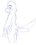  avian beak butt iago male nude raniko rule_34 solo wings 