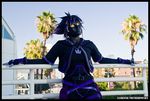  anti-sora cosplay dark_skin kingdom_hearts kingdom_hearts_ii lowres male male_focus palm_tree sora sora_(kingdom_hearts) tree 