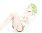  bad_id bad_pixiv_id blush green_hair gumi midriff red_eyes short_hair shorts solo suda_(isudayo) vocaloid 