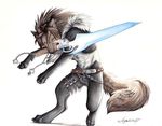  canine final_fantasy final_fantasy_viii lyanti male necklace scar solo squall_leonhart sword video_games weapon 