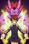  brown_hair demon goalkeeper inazuma_eleven inazuma_eleven_(series) multiple_hands short_hair soccer_uniform sportswear tachimukai_yuuki 