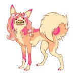  black_eyes canine cute dog feral grin hair husky kesame pink rictus scary_face solo sparkledog teeth uhoh what 
