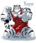  demon feline kagnar muscles solo tiger white_tiger 