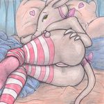  &hearts; aardvark butt cute female legwear nude paul_lucas presenting presenting_hindquarters pussy ribbons solo stockings 