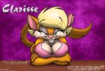  cat clarisse cleavage eric_schwartz feline female looking_at_viewer 