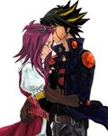  1girl couple fudou_yuusei hetero izayoi_aki yuu-gi-ou yuu-gi-ou_5d's 