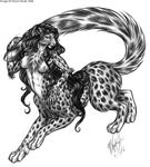  2006 chest_tuft feline female inks long_ears mayra_boyle nude snow_leopard solo taur 