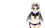  bikini blush breasts engo_(aquawatery) eyepatch infinite_stratos laura_bodewig long_hair red_eyes swimsuit white white_hair 