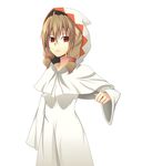  blonde_hair deramonmon female final_fantasy final_fantasy_tactics hood long_hair red_eyes robe simple_background solo white_background white_mage white_mage_(fft) 