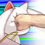  face_punch gozaemon in_the_face kyubey mahou_shoujo_madoka_magica motion_blur punching veins 