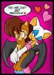  2girls blush embarrassed english from_behind happy heart looking_back nude rouge_the_bat sally_acorn shy smile sonic_the_hedgehog wings yuri 