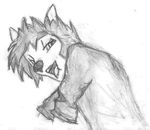  black_and_white canine dog girly husky lip_piercing looking_at_viewer male monochrome open_mouth piercing ransom sketch solo 