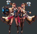  blonde_hair dungeon_and_fighter dungeon_fighter_online female_gunner female_gunner_(dungeon_and_fighter) female_mechanic female_mechanic_(dungeon_and_fighter) gunner gunner_(dungeon_and_fighter) hair_ornament mechanic pony_tail ponytail qbspdl robot robots 
